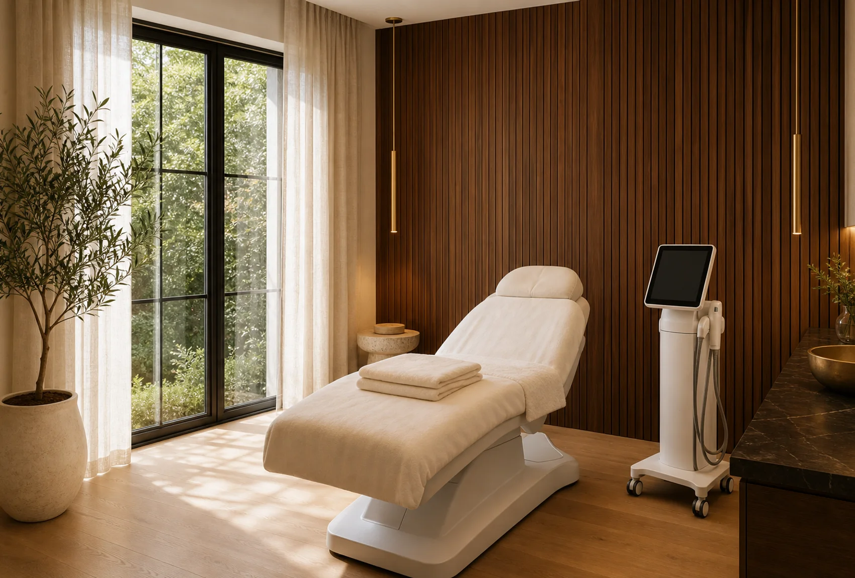 A treatment room at Sylk Medspa